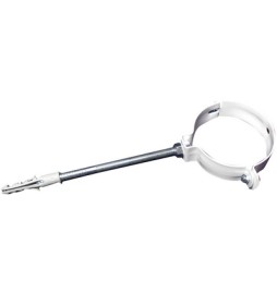 COLLARE PER FISSAGGIO DI TUBI FUMO VERNICIATO BIANCO Diam. 80 - Blister