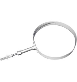 COLLARE A REGOLAZIONE VARIABILE PER TUBI-FUMO VERNI. BIANCO Diam. 140-200
