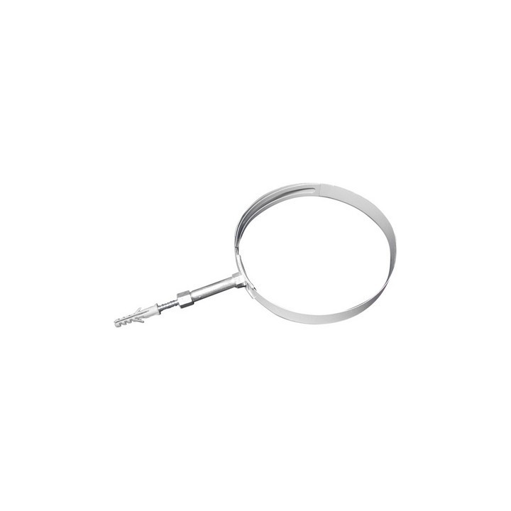 COLLARE A REGOLAZIONE VARIABILE PER TUBI-FUMO VERNI. BIANCO Diam. 140-200
