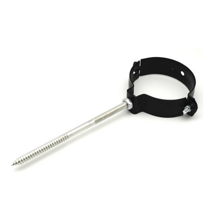 COLLARE PER FISSAGGIO DI TUBI FUMO VERNICIATO NERO Diam. 140