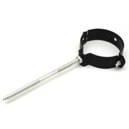 COLLARE PER FISSAGGIO DI TUBI FUMO VERNICIATO NERO Diam. 150