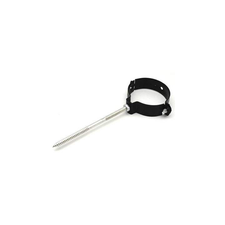 COLLARE PER FISSAGGIO DI TUBI FUMO VERNICIATO NERO Diam. 150