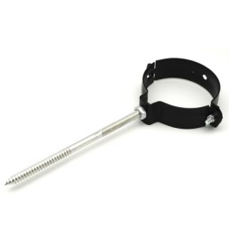 COLLARE PER FISSAGGIO DI TUBI FUMO VERNICIATO NERO Diam. 160