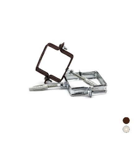 COLLARE PLUVIALE QUADRO Diam. 80x80 mm v. testa moro