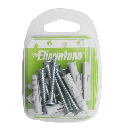 10 PZ TASSELLI CON VITE BLISTER pz.10 x Diam. 8