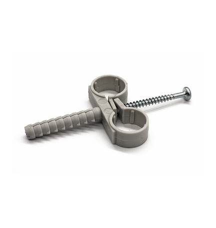 10 PZ COLLARI DOPPI IN NYLON CON VITE mm 12