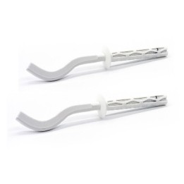 2 PZ MENSOLE FILETTATE PIATTE SCHIACCIATE PER RADIATORI IN ALLUMINIO 9 x 220 mm