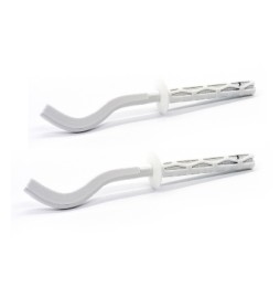 2 PZ MENSOLE FILETTATE PIATTE SCHIACCIATE PER RADIATORI IN ALLUMINIO 9 x 220 mm