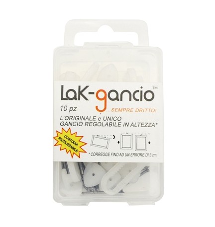 10 PZ LAK-GANCIO CON REGOLAZIONE IN ALTEZZA -