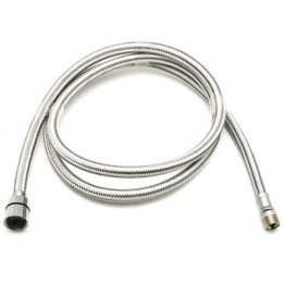 FLESSIBILE PER MONOFORO CON DOCCETTA ESTRAIBILE mt. 1,50 Bianco-acciaio inox