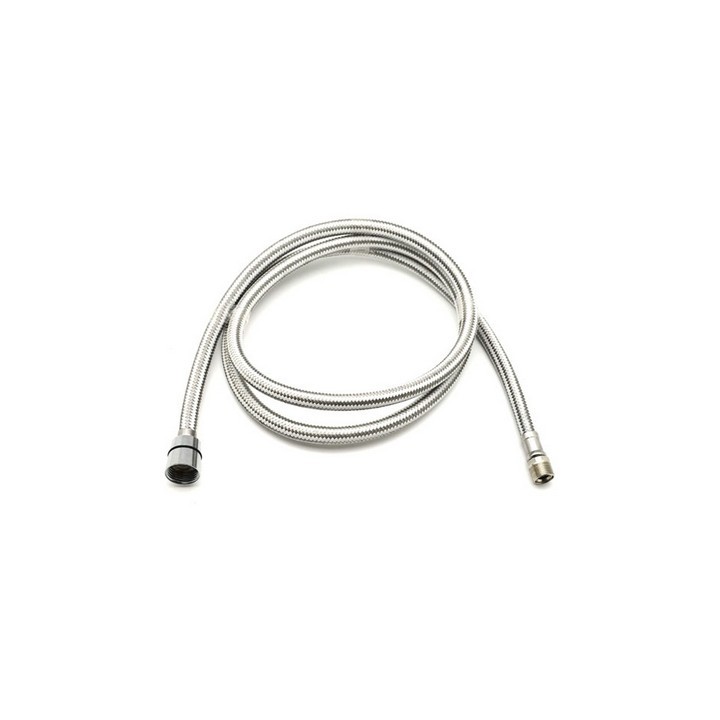 FLESSIBILE PER MONOFORO CON DOCCETTA ESTRAIBILE mt. 1,50 Bianco-acciaio inox