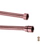 FLESSIBILE DOCCIA IN OTTONE - ATTACCO 1/2F X 1/2F Rame - cm 150