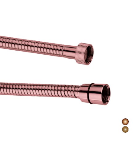 FLESSIBILE DOCCIA IN OTTONE - ATTACCO 1/2F X 1/2F Bronzo - cm 150