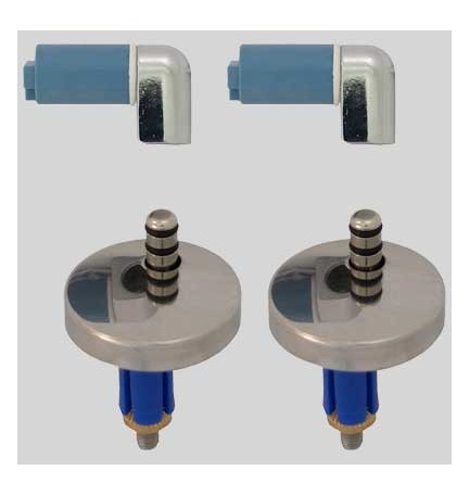 COPPIA CERNIERE REGOLABILE DM 45 SOFT CLOSE MOD. S18 - Con tassello