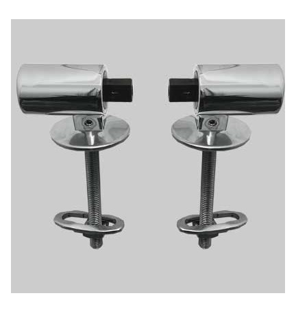 COPPIA CERNIERA LUNA SOFT CLOSE FISSA BASCULANTE - Cromata