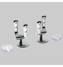 COPPIA CERNIERA REGOLABILE UNIVERSALE - Cromata