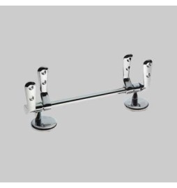 COPPIA CERNIERA UNIVERSALE CON TUBO 185 - Cromata