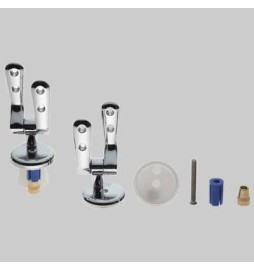 COPPIA CERNIERA UNIVERSALE AD ESPANSIONE 2 FORI - Cromata