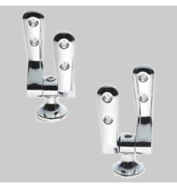 COPPIA CERNIERA FISSA - Cromata