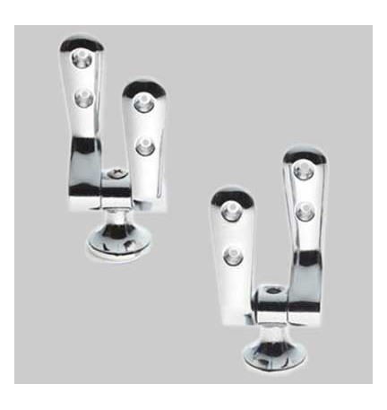 COPPIA CERNIERA FISSA - Cromata