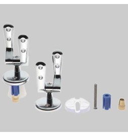 COPPIA CERNIERA UNIVERSALE AD ESPANSIONE 3 FORI - Cromata