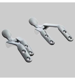 COPPIA CERNIERA CONCA - Cromata