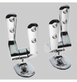 COPPIA CERNIERA FISSA 3 FORI - Cromata