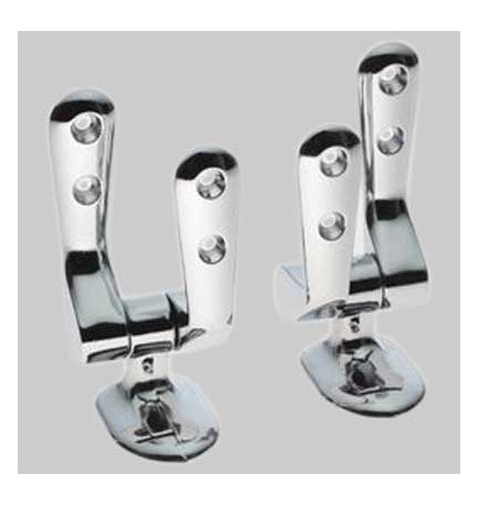 COPPIA CERNIERA FISSA 3 FORI - Cromata
