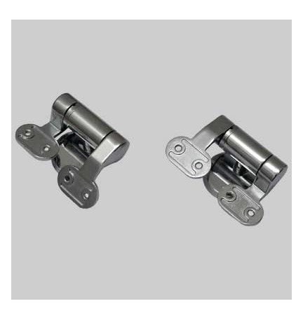 COPPIA CERNIERA FRIZIONATA - Universale Cromata