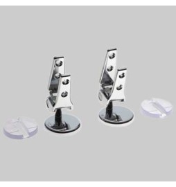 COPPIA CERNIERE SOVRAPPOSTA REGOLABILE - Cromata