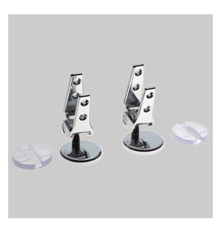 COPPIA CERNIERE SOVRAPPOSTA REGOLABILE - Cromata