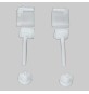 COPPIA SUPPORTI IN PVC PER SEDILI IN ABS - -