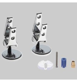 COPPIA CERNIERE SOVRAPPOSTA ESPANSIONE - Cromata