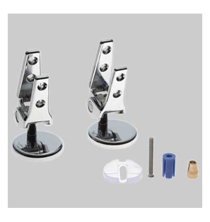 COPPIA CERNIERE SOVRAPPOSTA ESPANSIONE - Cromata