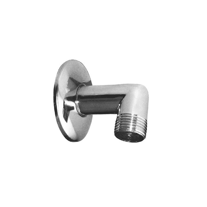 ANGOLO DOCCIA CON ROSONE CROMATO CURVETTA M.M. 1/2