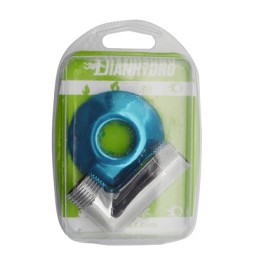 ANGOLO CON ROSONE CROMATO BLISTER (CURVETTA DOCCIA) M.M. 1/2