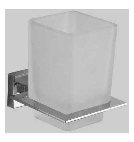 PORTABICCHIERE GIULIA - Cromo - vetro