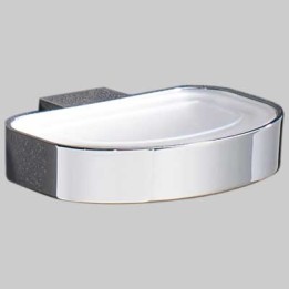 PORTASAPONE KENT - Ottone Cromato-Vetro