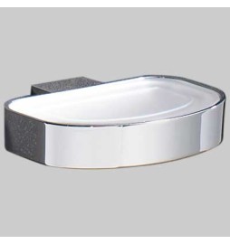 PORTASAPONE KENT - Ottone Cromato-Vetro