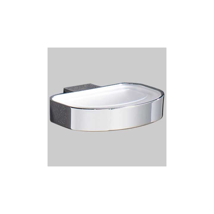 PORTASAPONE KENT - Ottone Cromato-Vetro