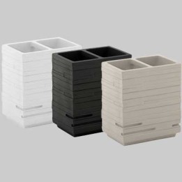 PORTASPAZZOLINI QUADROTTO TORTORA CHIARO