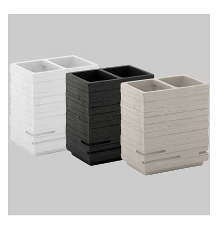 PORTASPAZZOLINI QUADROTTO TORTORA CHIARO