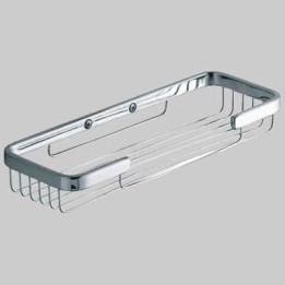 MENSOLA DOCCIA RETTANGOLARE ALASKA 1 RIPIANO - Ottone-Acciaio