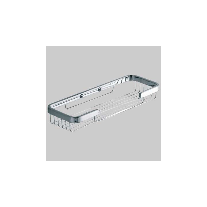 MENSOLA DOCCIA RETTANGOLARE ALASKA 1 RIPIANO - Ottone-Acciaio