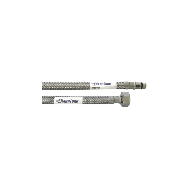 FLESSIBILE INOX PER RUBINETTERIE MONOCOMANDO F 1/2 x M12 cm. 40