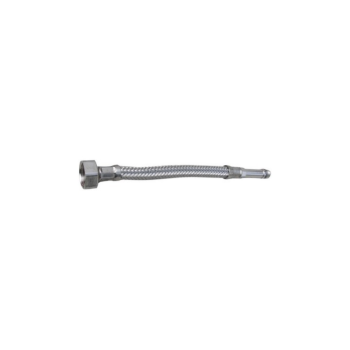 FLESSIBILE INOX PROLUNGATO PER RUBINETTERIE MONOFORO F 3/8 cm. 40 Diam. 10