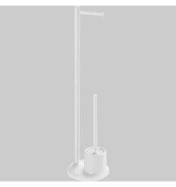 PIANTANA PORTAROTOLO E SCOPINO WC MAMMOLO - Bianco D.20 P.20 X H.77,3 cm