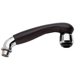 DOCCETTA PER MONOFORO CON CURVA Nera c/particolari cromo