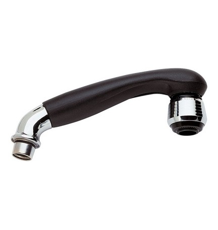 DOCCETTA PER MONOFORO CON CURVA Nera c/particolari cromo