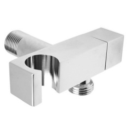 SUPPORTO DOCCIA DESIGN OTTONE CROMO CON ARRESTO 1/2 M Cromo